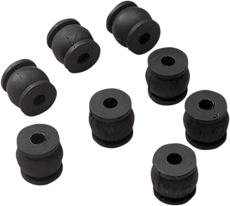 Drag Specialties Floorboard Isolation Dampers Black Rubber 8 Pack - 17-0414B-HC4