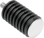Drag Specialties Chrome Foot Pegs with Rubber Sleeves Shift Peg Black Rubber Sleeved Short Steel - 72124