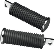 Drag Specialties Rubber Vibration-Absorbing Passenger Foot Pegs Black Chrome Standard Small Pair