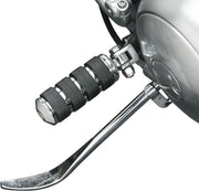 Drag Specialties Soft-Ride Foot Pegs Black Chrome Silver Male Large Billet Aluminium Neoprene Pair