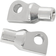 Drag Specialties Soft-Ride Peg Mounts Chrome Silver Foot Peg Pair - 361055-BC105