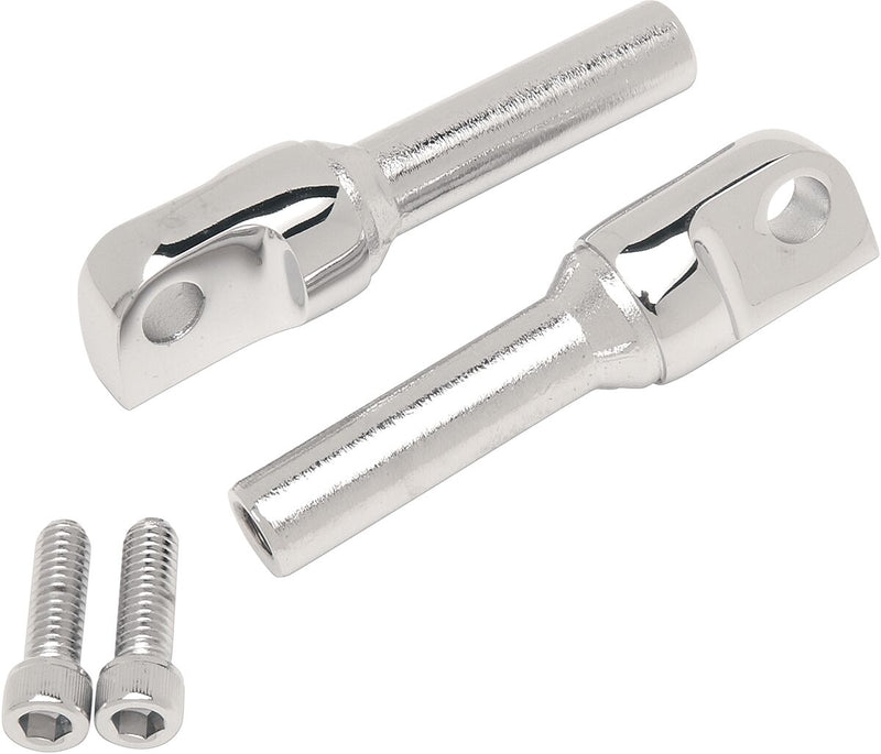 Drag Specialties Chrome Adjustable Designer Peg Mounts Polished Silver Foot Peg Pair - 17-0/6481MP-SC2