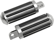 Drag Specialties "Rail" Foot and Shifter Pegs Foot Peg Black Chrome Silver Aluminium Carbon-Steel Pair