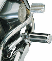 Drag Specialties "Rail" Foot and Shifter Pegs Foot Peg Black Chrome Silver Aluminium Carbon-Steel Pair