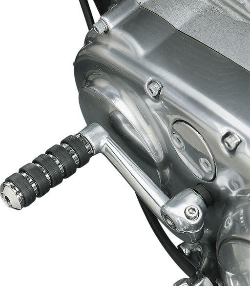 Drag Specialties Soft-Ride Shifter Peg Shift Peg Black Chrome Extended Billet Aluminium Rubber