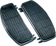 Drag Specialties Floorboards for FL Black Chrome OEM Replacement Rubber Steel Pair