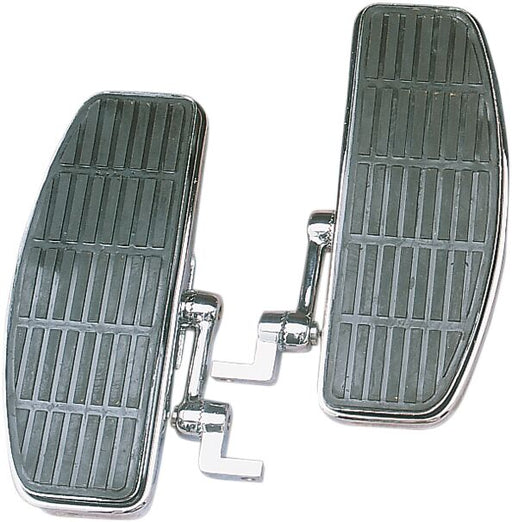 Drag Specialties Bolt-On Adjustable Floorboards Black Chrome Pair