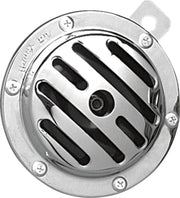 Drag Specialties Chrome Horn Black Slotted Electric - 75595