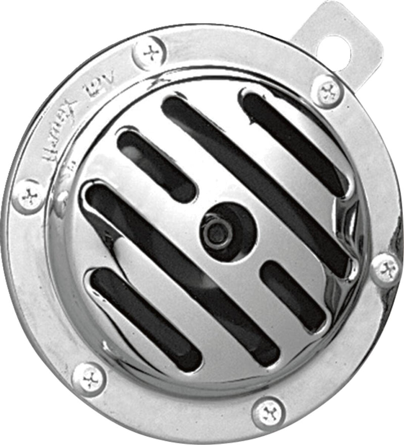 Drag Specialties Chrome Horn Black Slotted Electric - 75595