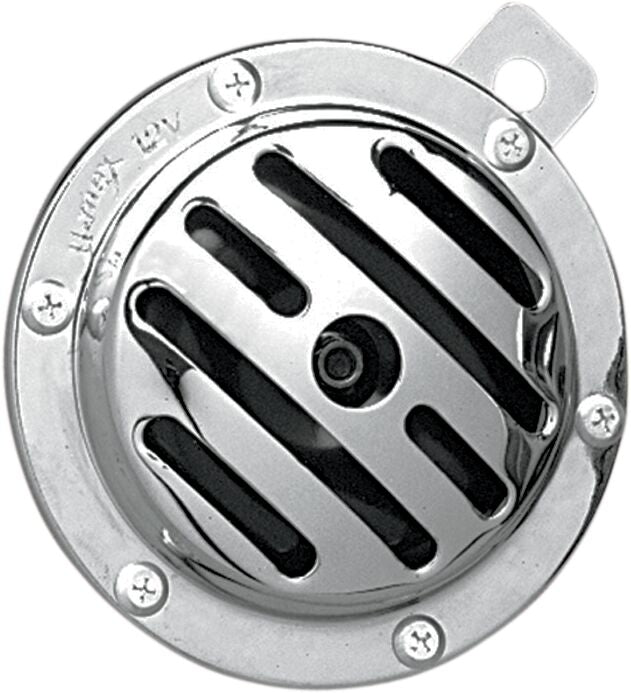 Drag Specialties Chrome Horn Black Slotted Electric Each