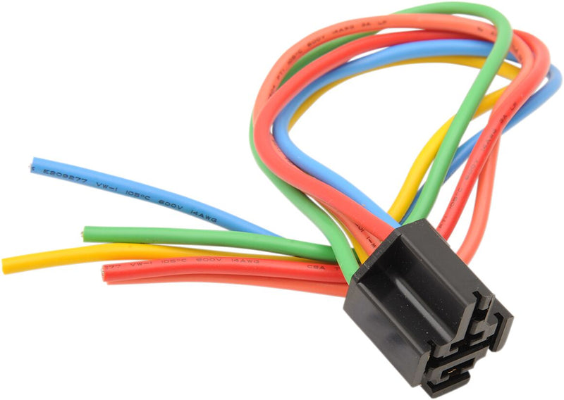 Drag Specialties Relay Socket Assembly Wiring Connector Black - MC-DRAG042