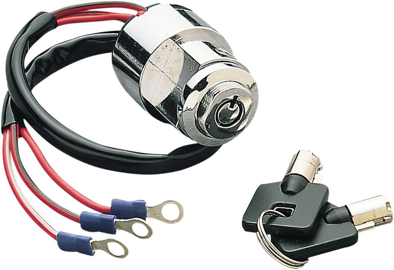 Drag Specialties Ignition Switch Chrome Round Key - K714-K3-BC203