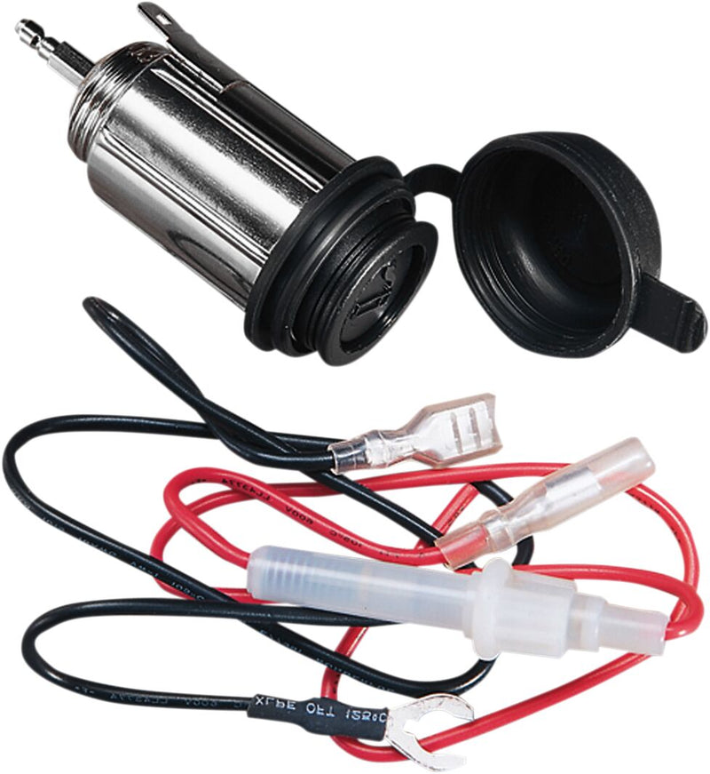 Drag Specialties Universal Moisture Resistant Cigarette Lighter Black Chrome - LK-500M-BC120