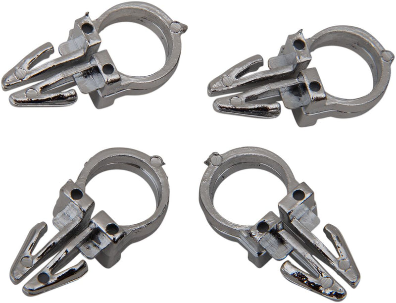 Drag Specialties Handlebar Wiring Clips Chrome Nylon 4 Pack - 31-0001-4-HC3