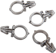 Drag Specialties Handlebar Wiring Clips Chrome Nylon 4 Pack