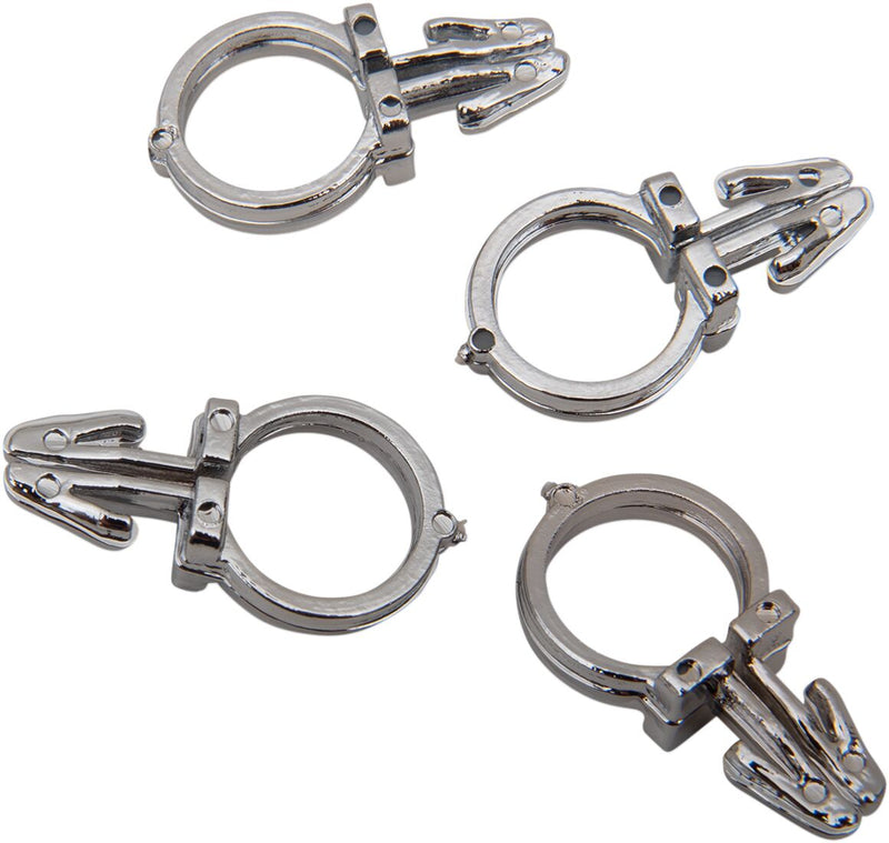 Drag Specialties Handlebar Wiring Clips Chrome Nylon 4 Pack - 31-0002-4-HC3