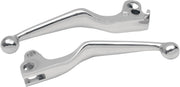 Drag Specialties Wide Blade Lever Set Chrome Silver Standard Brake Clutch Aluminium Pair - 07-0562/3-BC307