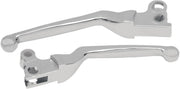 Drag Specialties Chrome Clutch/Brake Lever Set Comfort Grip™ Silver Standard Aluminium Pair - 07-0506/7-BC307