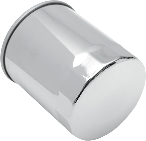 Drag Specialties Spin-On Oil Filter Chrome Silver Late (84 XL)