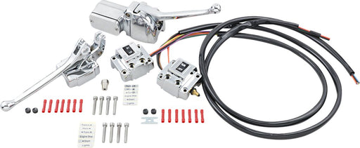 Drag Specialties Handlebar Control Kit Chrome Silver Brake Clutch Aluminium