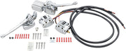 Drag Specialties Handlebar Control Kit Chrome Silver Brake Clutch Aluminium