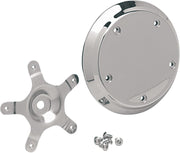 Drag Specialties Five-Bolt Domed Air Cleaner Insert Chrome Silver Die Cast