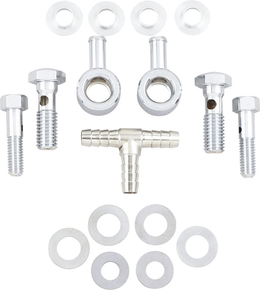 Drag Specialties Air Cleaner Breather Kit Chrome Silver