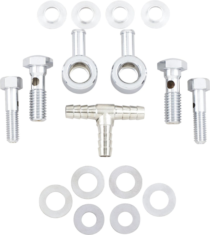 Drag Specialties Air Cleaner Breather Kit Chrome Silver - 120090-BC105
