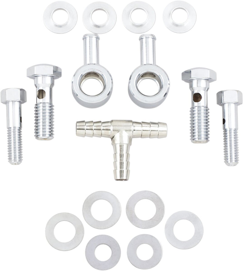 Drag Specialties Air Cleaner Breather Kit Chrome Silver - 120090-BC105
