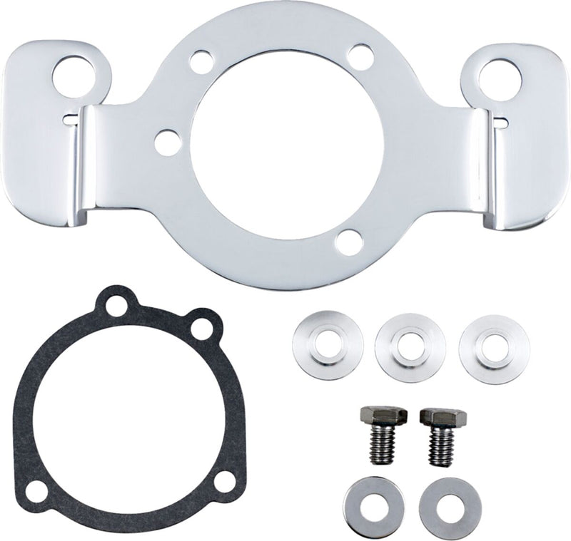 Drag Specialties Air Cleaner Support Bracket Kit Chrome Grey