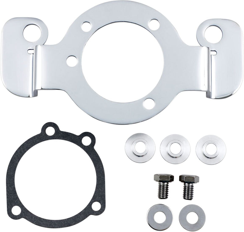 Drag Specialties Air Cleaner Support Bracket Kit Chrome Grey