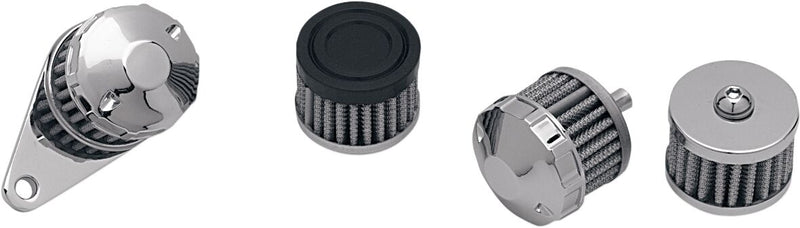 Drag Specialties Crankcase Vent Filter Assembly Chrome