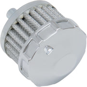 Drag Specialties Crankcase Vent Replacement Filter Vent Filter Aluminium Chrome Chrome Top - 35-0312A-BC142