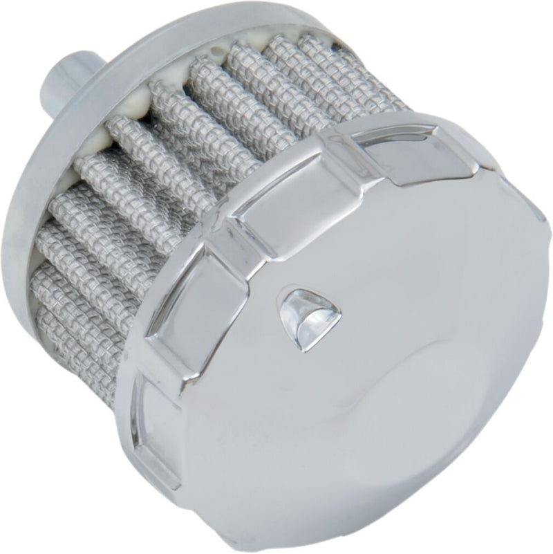 Drag Specialties Crankcase Vent Replacement Filter Vent Filter Aluminium Chrome Chrome Top - 35-0312A-BC142