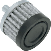 Drag Specialties Crankcase Vent Replacement Filter Vent Filter Aluminium Black Rubber Top - 35-0313-BC104