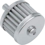 Drag Specialties Crankcase Vent Replacement Filter Vent Filter Aluminium Chrome Bolt Button-Head - 35-0319-BC142