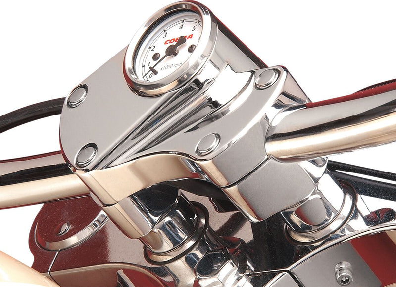 Drag Specialties Buffalo Billet Aluminium Handlebar Risers Chrome Silver Straight Pair