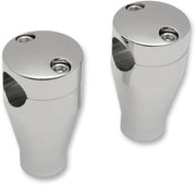 Drag Specialties Handlebar Riser Sockets Chrome Silver Bolt Top Straight Aluminium Pair - 57-6000A-SC