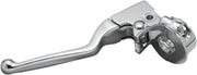 Drag Specialties Clutch Lever Assembly with Pivot Pin and Bushing Comfort Grip™ Chrome Silver Aluminium - 07-0507K