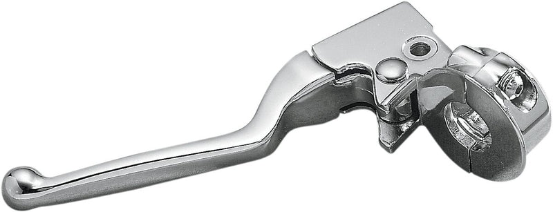 Drag Specialties Clutch Lever Assembly with Pivot Pin and Bushing Comfort Grip™ Chrome Silver Aluminium - 07-0507K