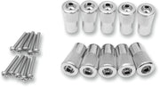 Drag Specialties Replacement Reset Knobs Chrome Knurled Straight Gauge Aluminium 10 Pack - 80008A