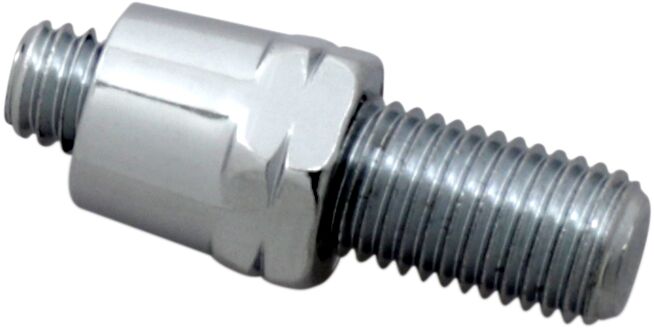 Drag Specialties Stealth Mirror Adapter Chrome Silver Right Reverse Thread - 4789279-BC101