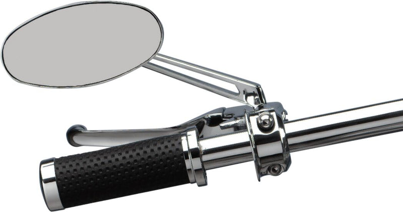 Drag Specialties Stealth II Mirror Chrome Silver Left Right Side View Steel Each