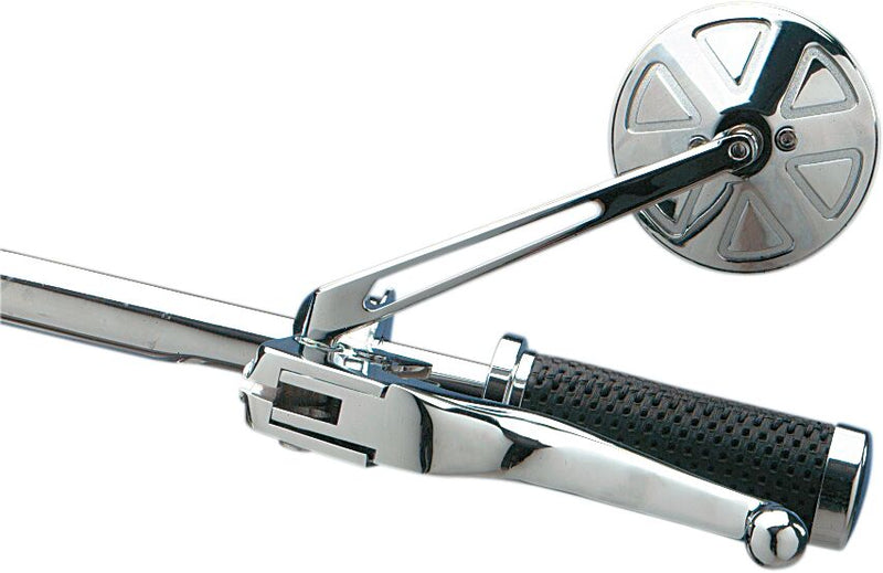 Drag Specialties Round Series Mirror Chrome Silver Left Right Side View Steel