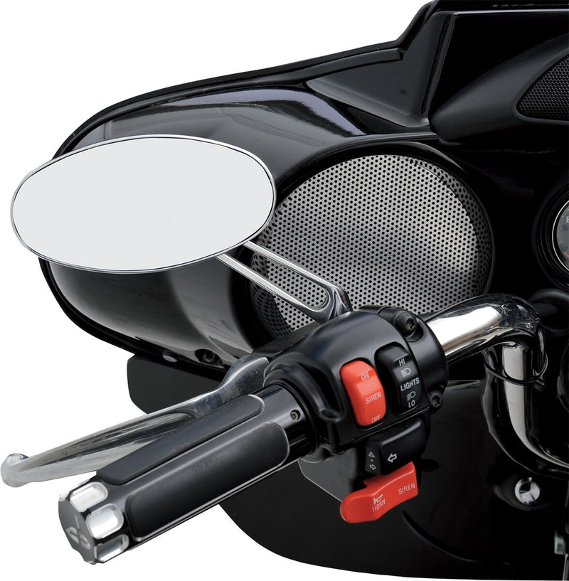 Drag Specialties Stealth I Mirror Chrome Silver Left Right Side View Steel Each