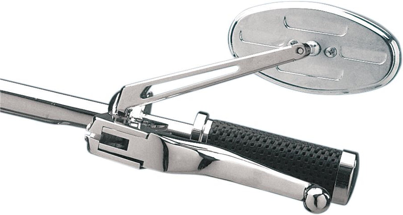 Drag Specialties Stealth II Mirror Chrome Silver Left Right Side View Steel Each