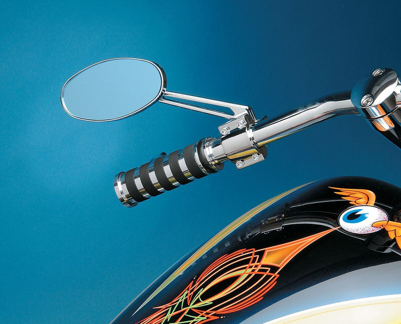 Drag Specialties Stealth II Mirror Chrome Silver Left Right Side View Steel Each