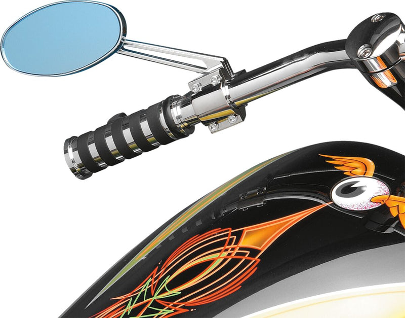 Drag Specialties Stealth II Mirror Chrome Silver Left Right Side View Steel Each
