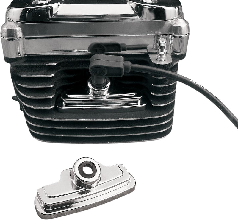 Drag Specialties Chrome Head Bolt/Spark Plug Cover Bolt Cover Headbolt Aluminium
