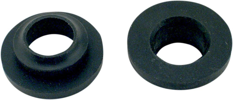 Drag Specialties Chrome Head Bolt/Spark Plug Cover Grommet Black Headbolt Rubber Pair